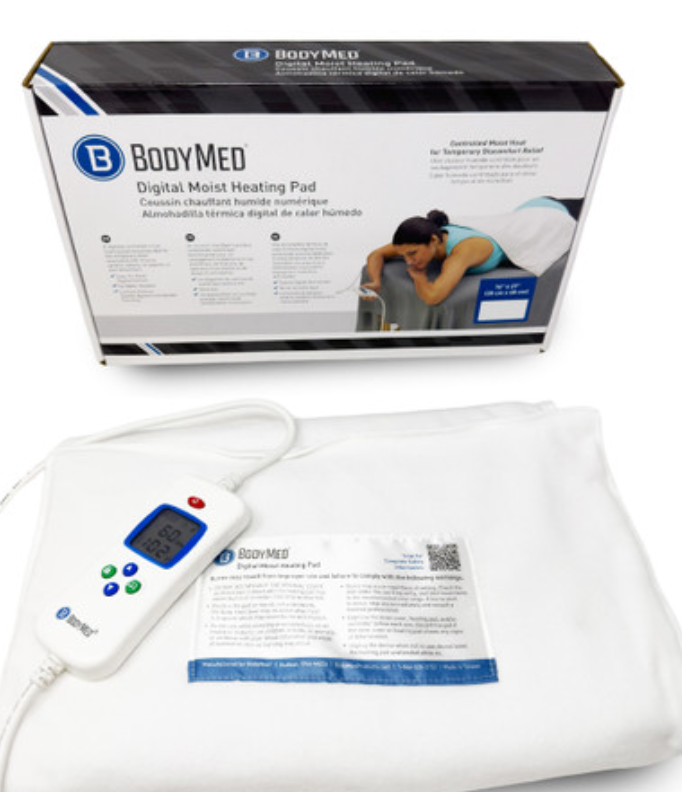 BodyMed 14 x 27 Digital Moist Heating Pad with 1 Hour Timer