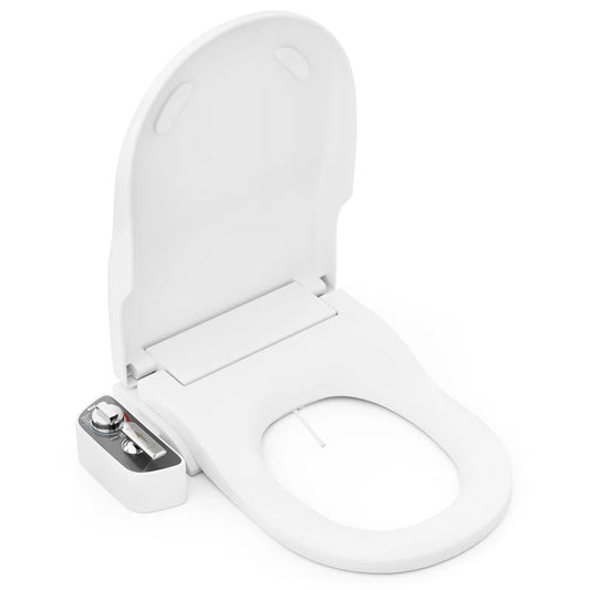 Non-Electric Bidet Seat for Elongated Toilets