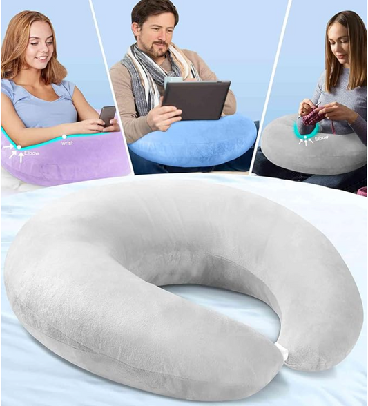 Lap Desk Pillow for Sitting in Bed/Sofa/Floor-Compact Arm Support Pillow