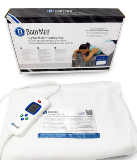 BodyMed 14 x 27 Digital Moist Heating Pad with 1 Hour Timer