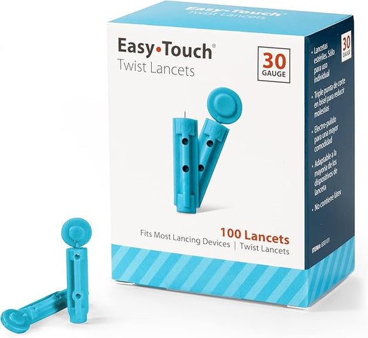 EasyTouch Twist Lancets - 30 G, (100 per box)